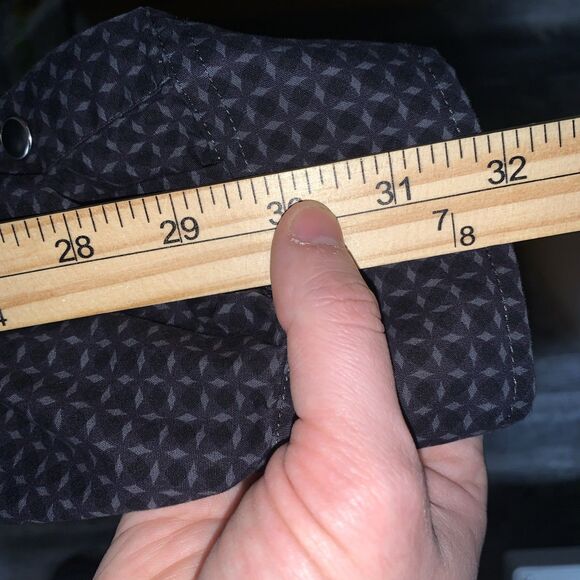 Panhandle Slim Men’s Pearl Snap Shirt Size XL Black Checker - Picture 6 of 6